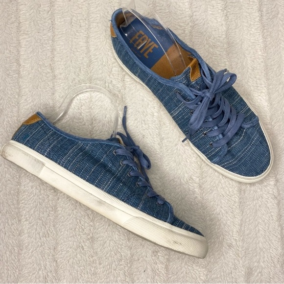 Frye “Gia” Blue Striped Sneakers Size 11 - Picture 12 of 12